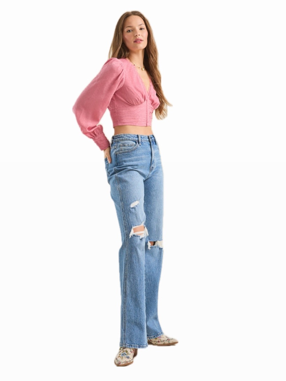 ALTAR'D STATE WOMEN S MAUVE BRIA SATIN CORSET CROPPED TOP LACE TRIM LONG SLEEVE